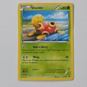 Pokemon Shuckle Trading Card - Yellow and Green